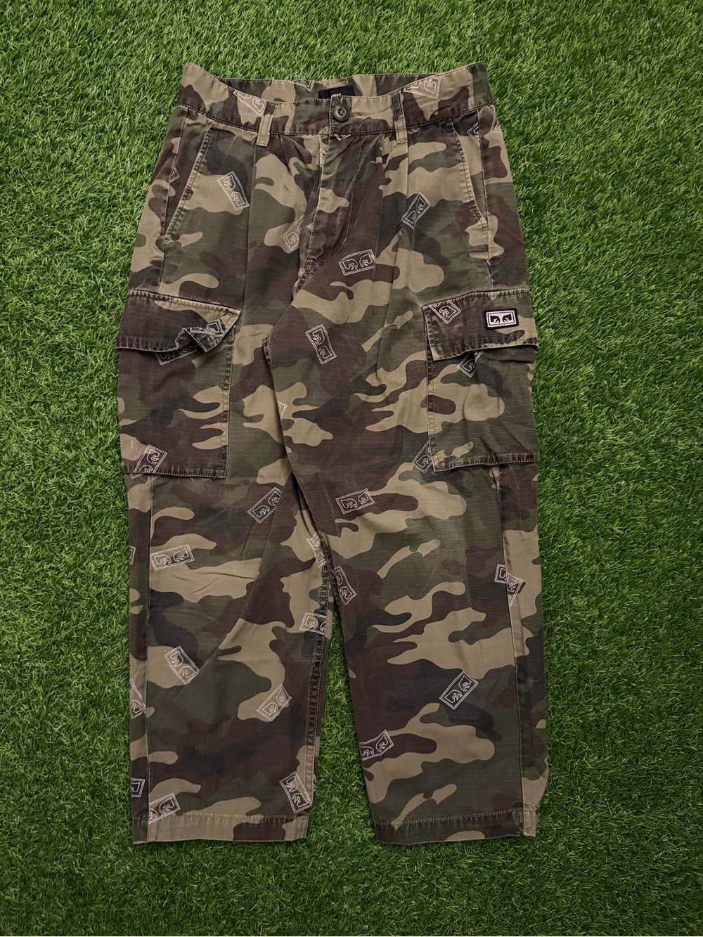 Graphic Obey camo cargo RIPSTOP pants